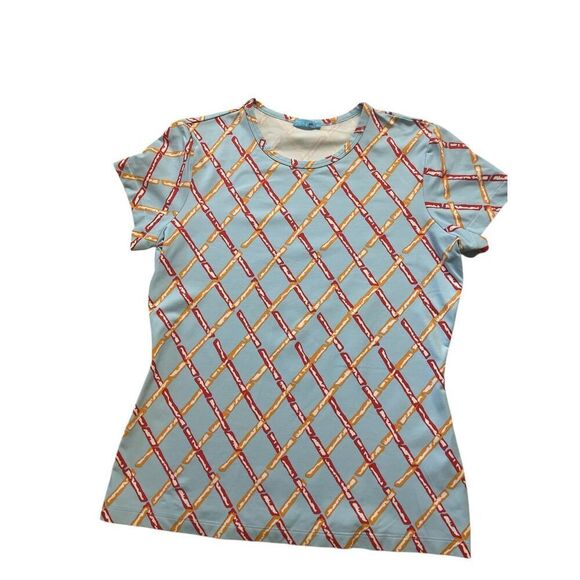 J. McLaughlin top bamboo print sz Small - Picture 1 of 3